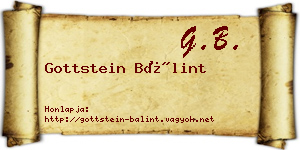 Gottstein Bálint névjegykártya
